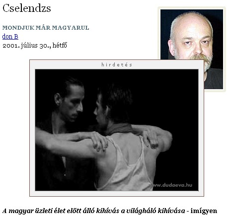 amikor a bug �letre kelti a rekl�mot, �s az publicisztik�t �r
